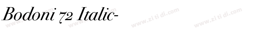 Bodoni 72 Italic字体转换 Bodoni 72 Italic字体转换